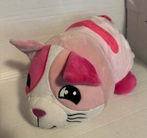 Flip A Zoo Mushmallows Reversible Katana Kitty Plush to Blue & Green Dog